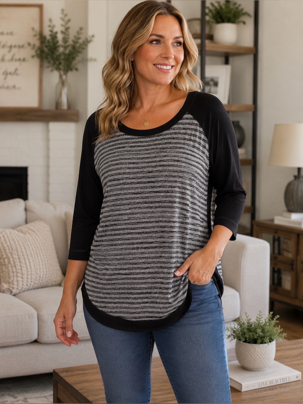 Maurices striped long sleeve top